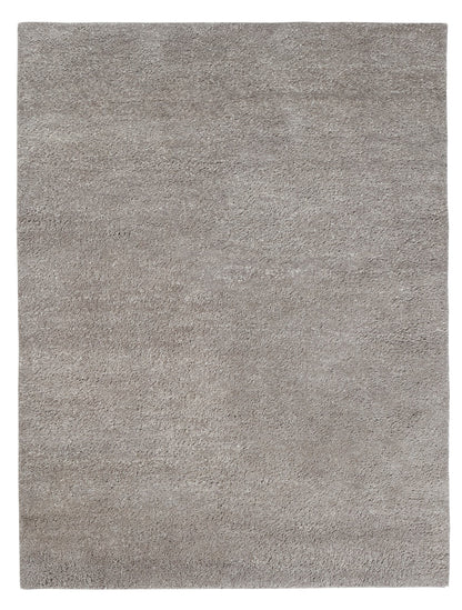 Hoogpolig Handgeweven Wollen Vloerkleed Ellen Grey 