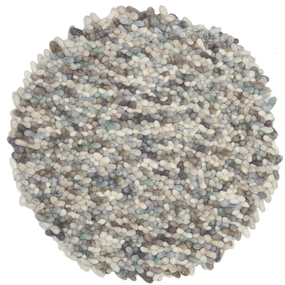 Hoogpolig vloerkleed Tatum Rond Ocean Mix 