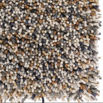 Hoogpolig wollen vloerkleed Jade Winter detail