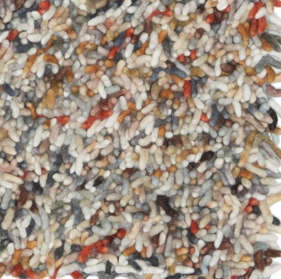 Hoogpolig wollen vloerkleed Steffi Multicolor 04