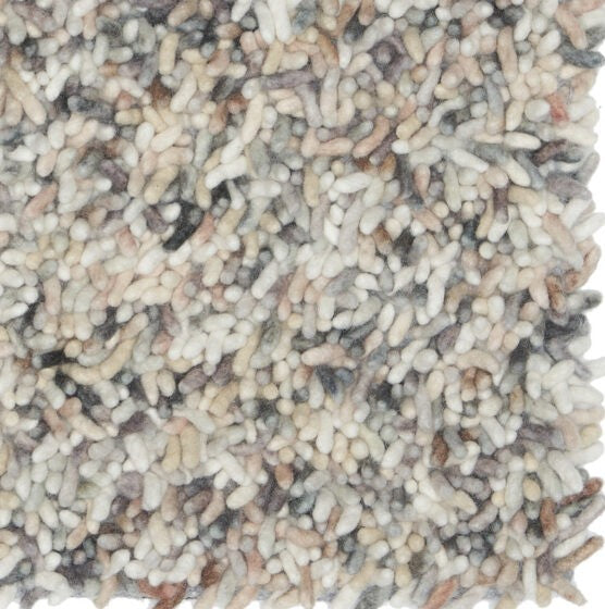 Hoogpolig wollen vloerkleed Steffi Ocean 01