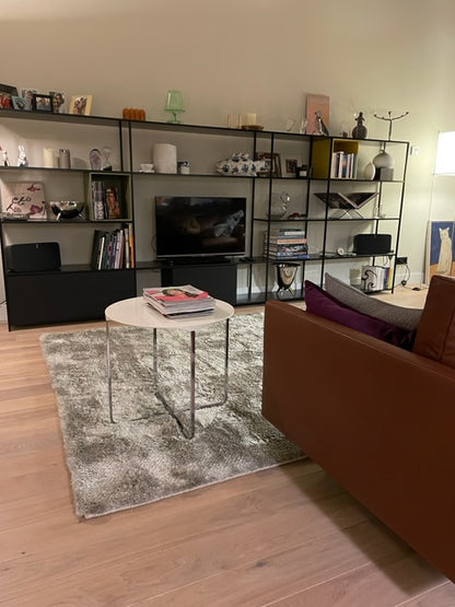 Hoogpolig wollen vloerkleed Tjitske Beige Lichtgrijs 03 sfeer