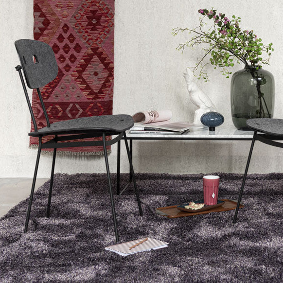 Hoogpolig vloerkleed Aliza32 Paars interieur