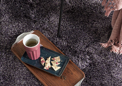 Hoogpolig vloerkleed Aliza 32 Paars sfeer