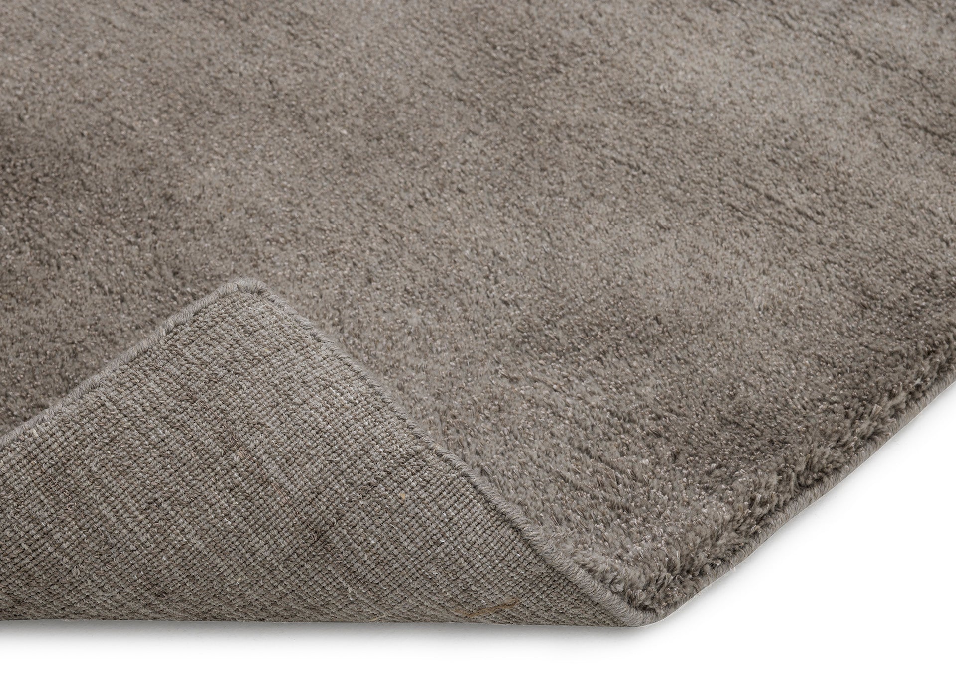 Hoogpolig vloerkleed Haya Donkerbeige 93 closeup