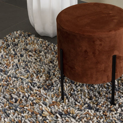 Hoogpolig wollen vloerkleed Jade winter 01 sfeerbeeld