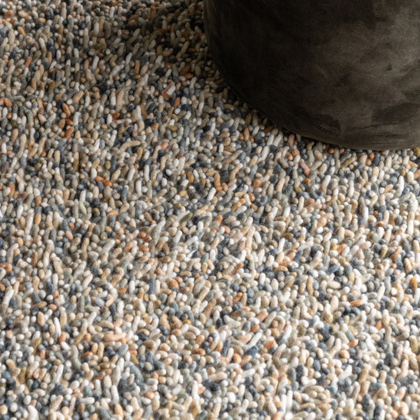 Hoogpolig wollen vloerkleed Steffi Autumn 02 detail