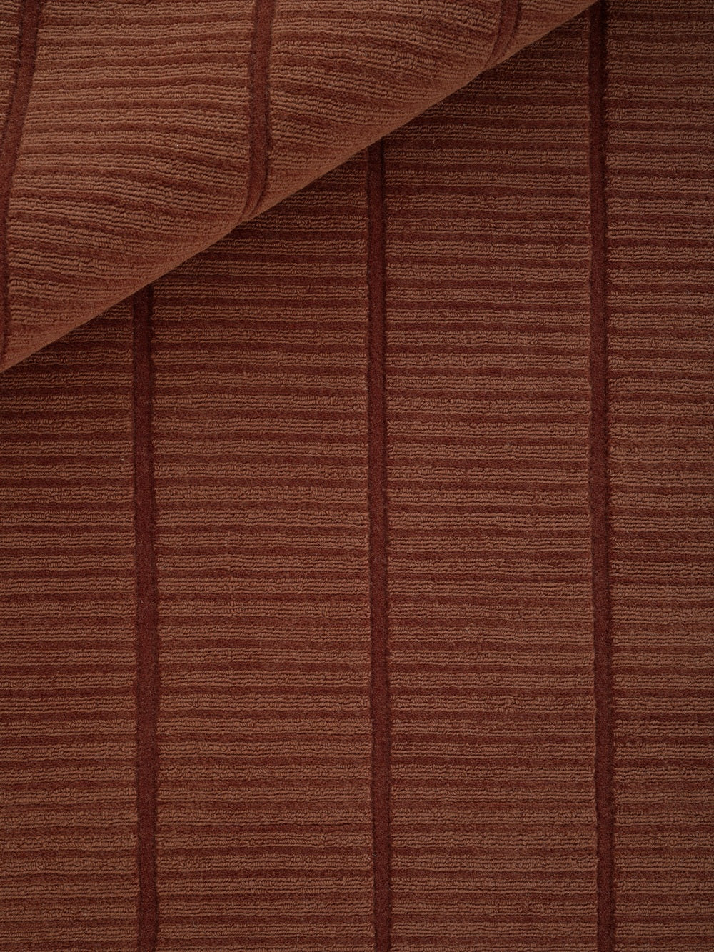 Kaatz Japandi wollen vloerkleed Tara Terracotta detail