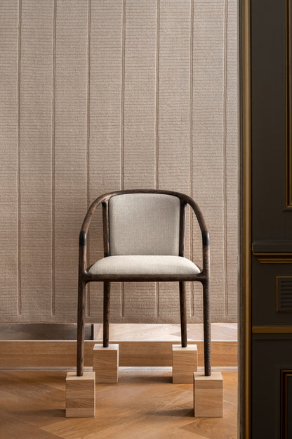 Japandi wollen vloerkleed Tatami Cream sfeer