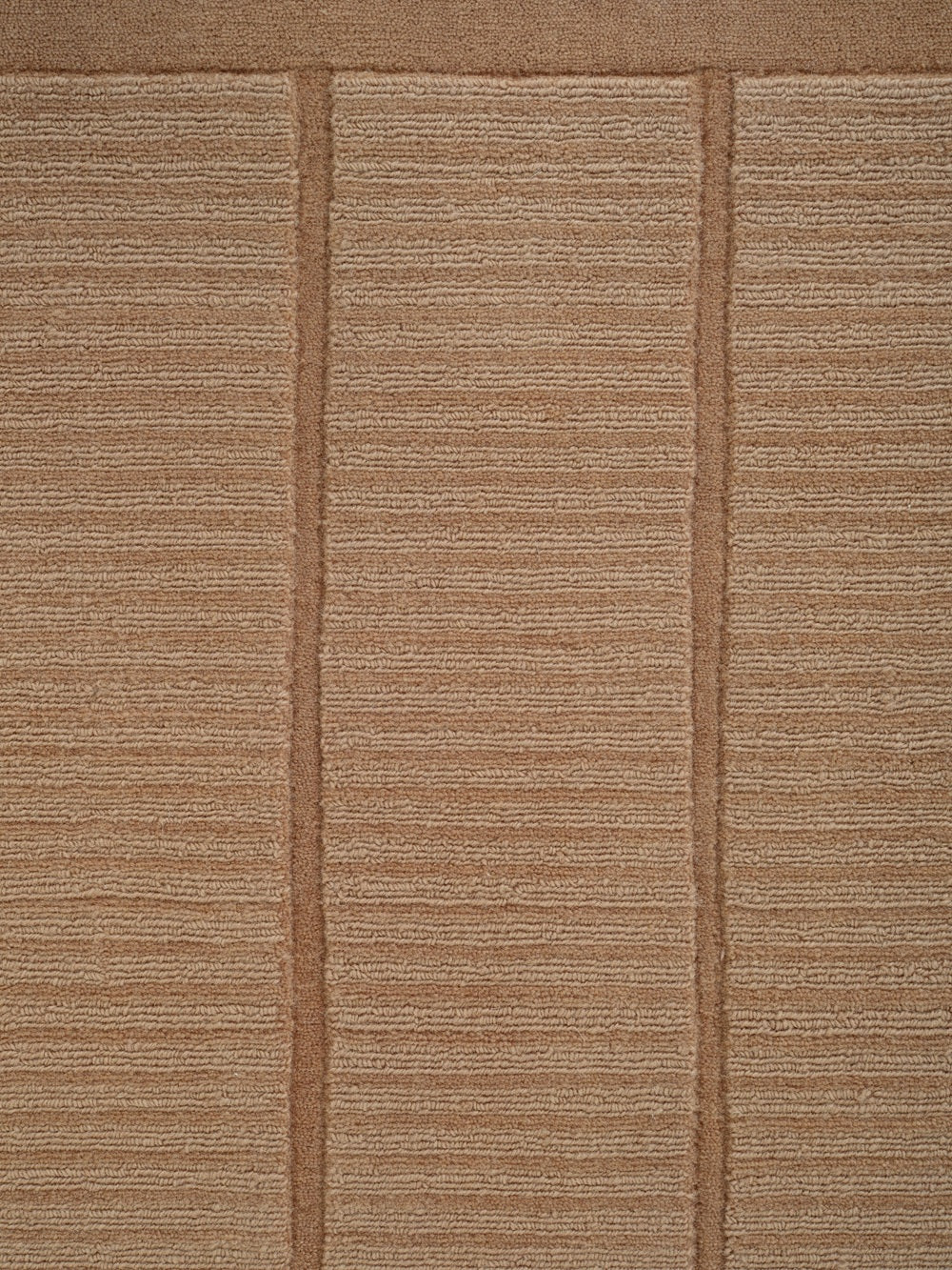 Kaatz Japandi wollen vloerkleed Tatami Lichtbruin closeup