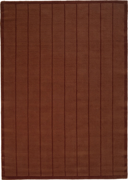 Kaatz Japandi wollen vloerkleed Tatami Terracotta volledig