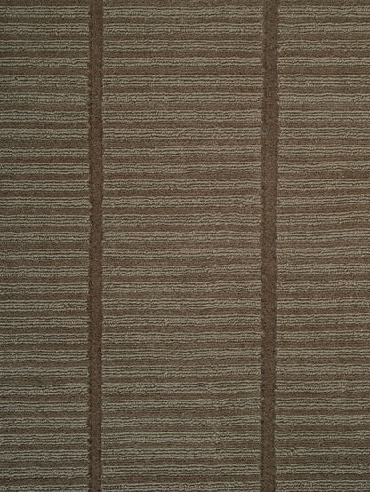 Kaatz Japandi wollen vloerkleed Tatami taupe closeup