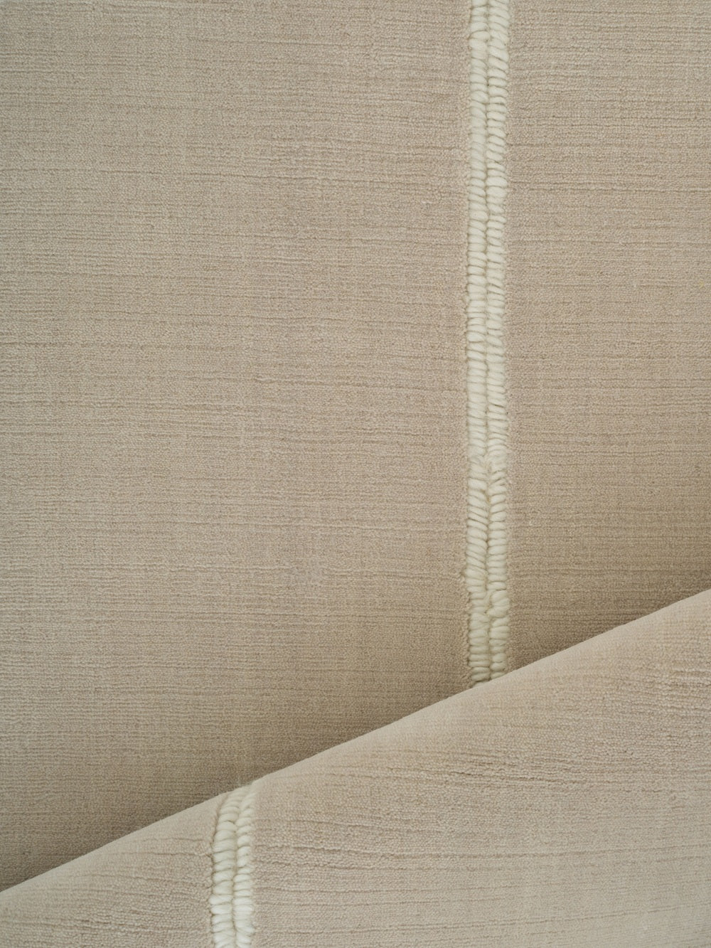 Japandi wollen vloerkleed Noren Creme closeup