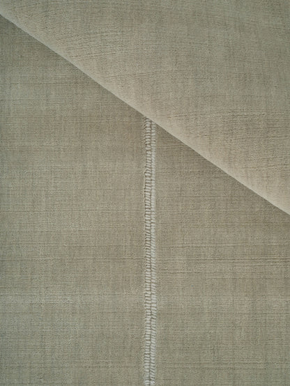 Japandi wollen vloerkleed Noren Taupe closeup