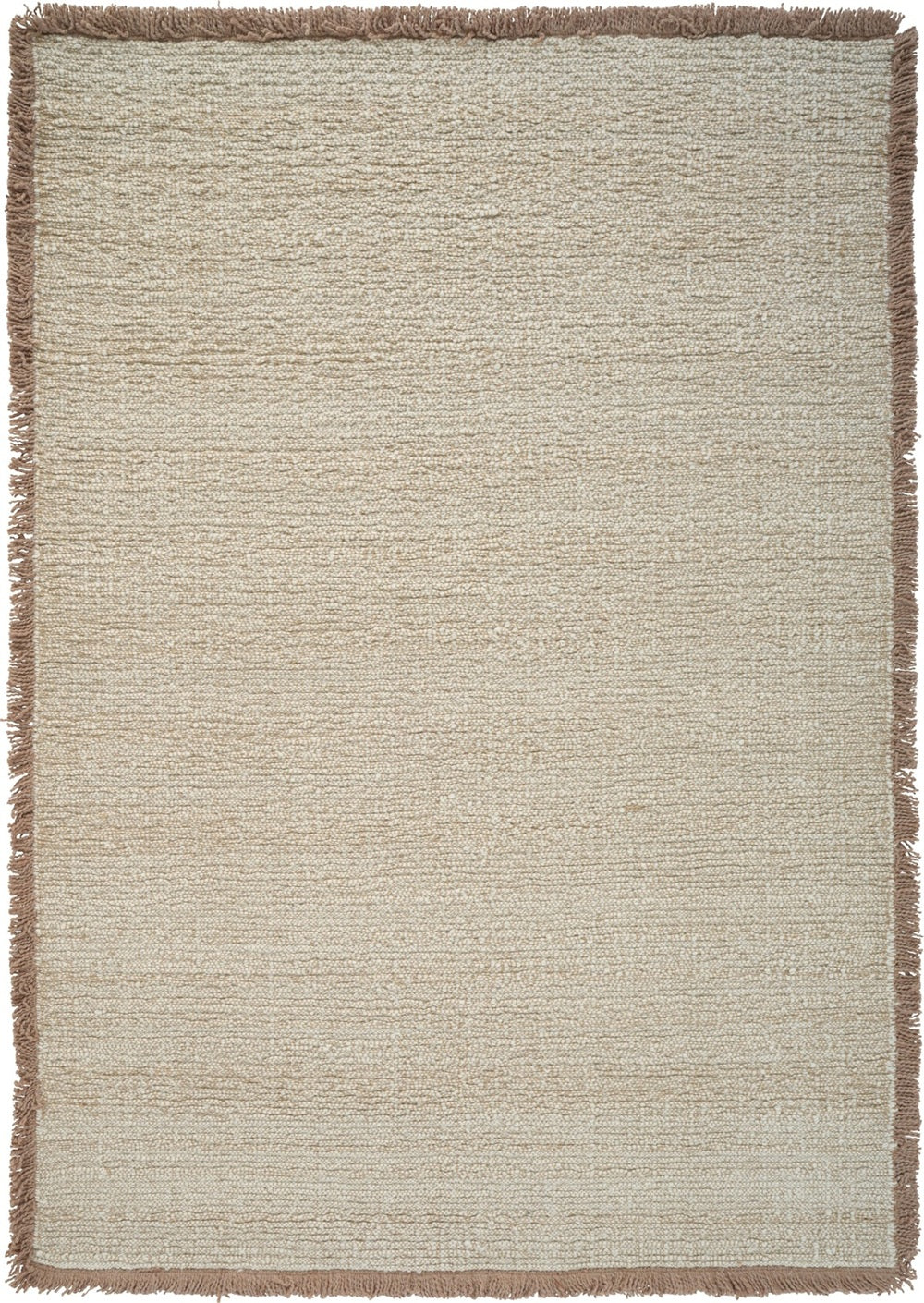 Kaatz Japandi wollen vloerkleed Soft Beige volledig