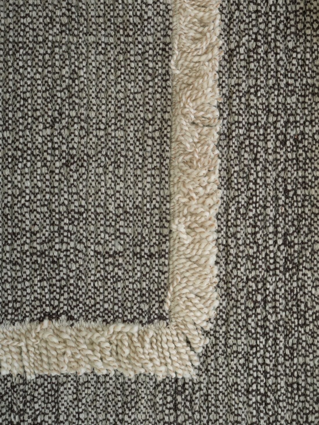 Kaatz Japandi wollen vloerkleed Soft Graniet details