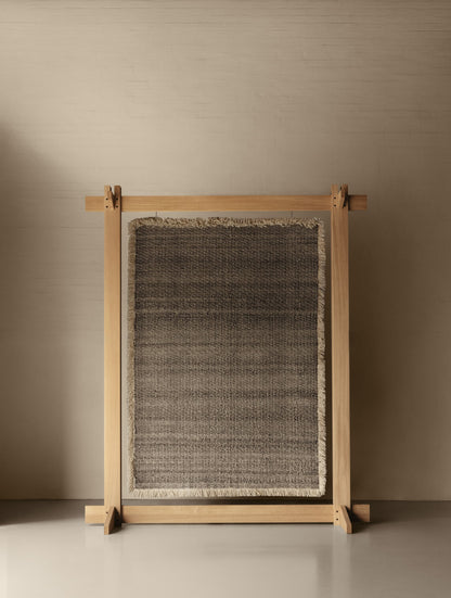 Kaatz Japandi wollen vloerkleed Soft Graniet weefgetouw