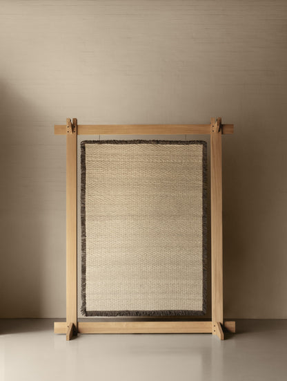 Kaatz Japandi wollen vloerkleed Soft Stone weefgetouw