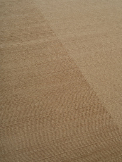 Kaatz Japandi wollen vloerkleed Yano Bruin sfeer