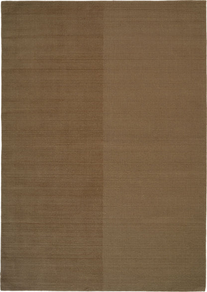 Kaatz Japandi wollen vloerkleed Yano Bruin volledig