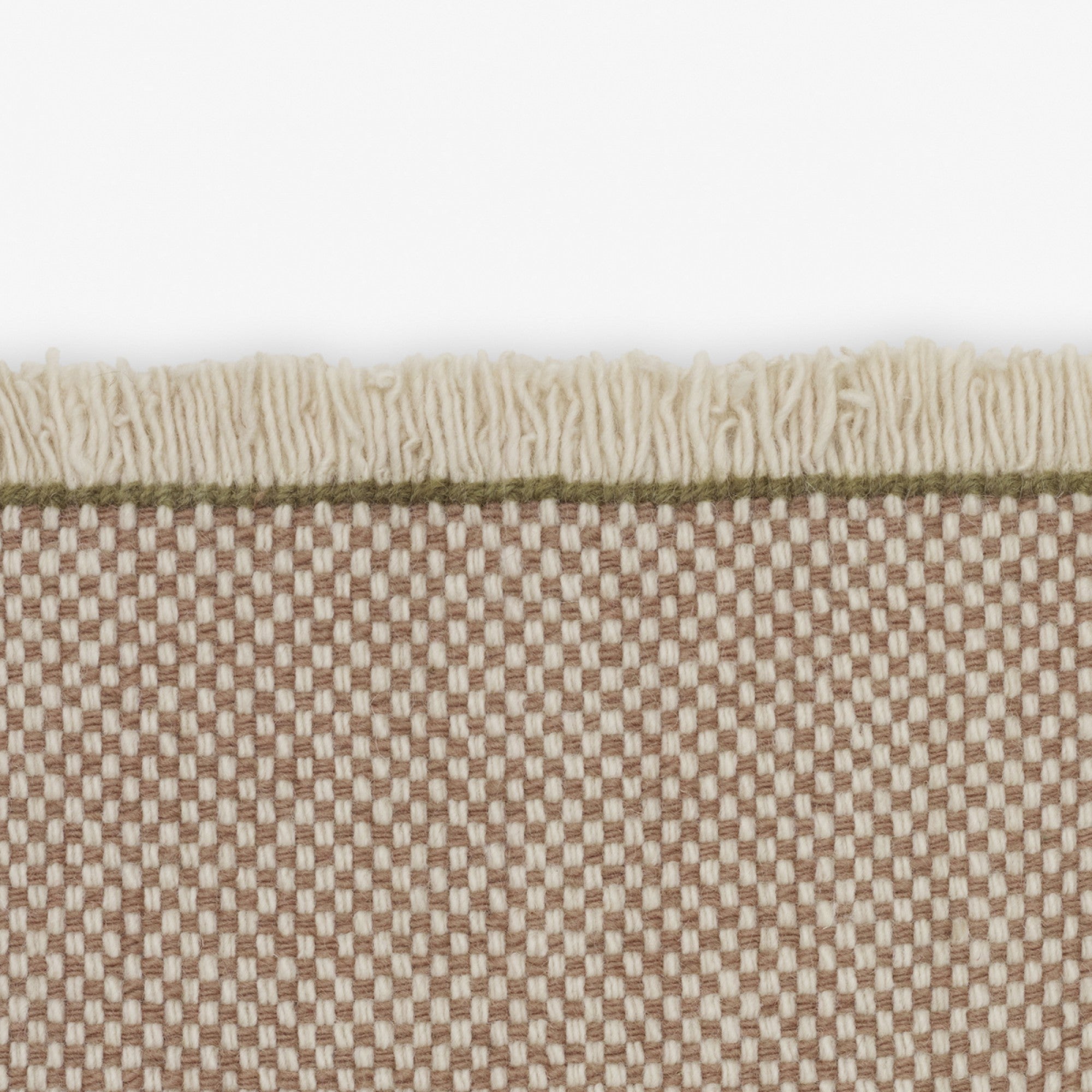 Kvadrat designvloerkleed Duotone Bruin Gebroken Wit 0631