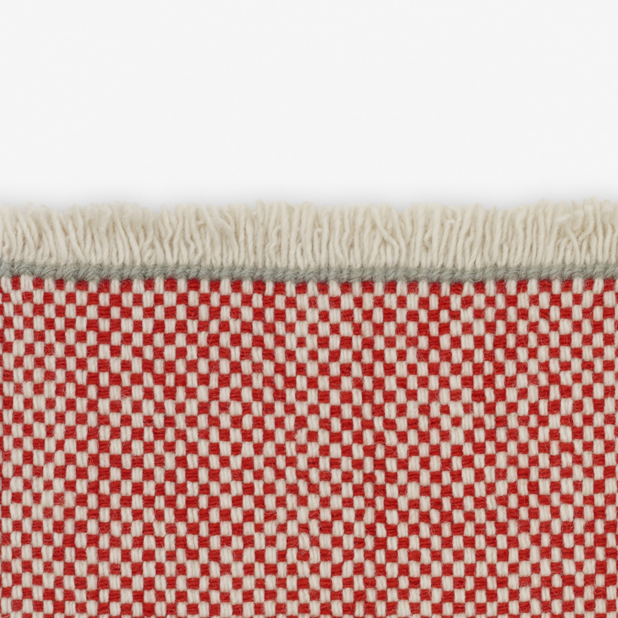 Kvadrat designvloerkleed Duotone Rood Wit 0661