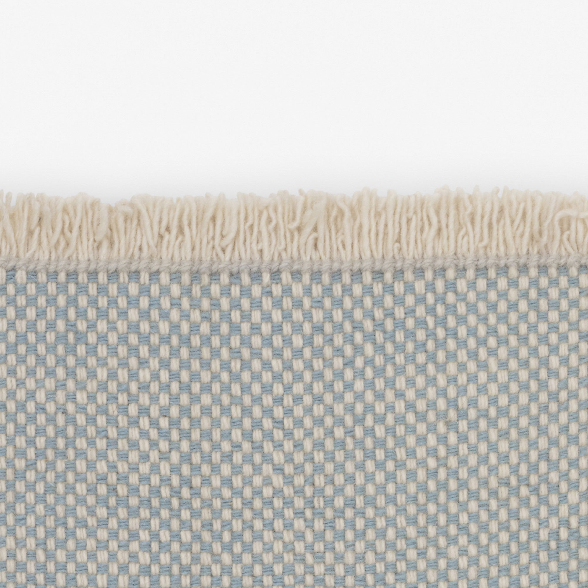 Kvadrat designvloerkleed Duotone Wit Blauw 0731