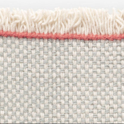 Kvadrat designvloerkleed Duotone Wit Lichtblauw 0721