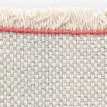 Kvadrat designvloerkleed Duotone Wit Lichtblauw 0721