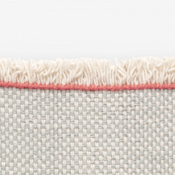 Kvadrat designvloerkleed Duotone Wit Lichtblauw 0721