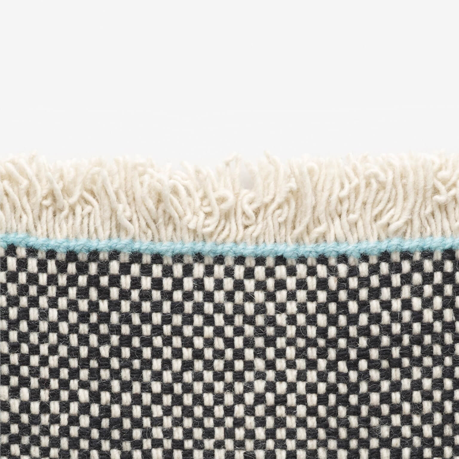Kvadrat designvloerkleed Duotone Wit Zwart 0191
