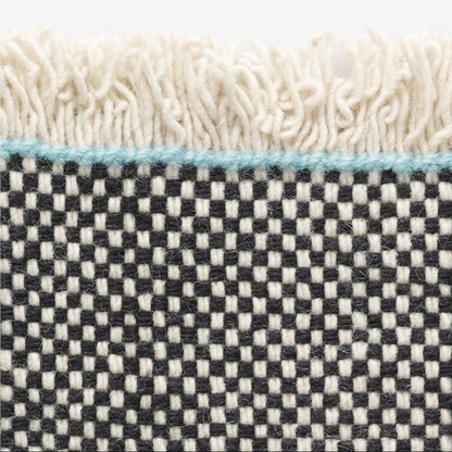 Kvadrat designvloerkleed Duotone Wit Zwart 0191