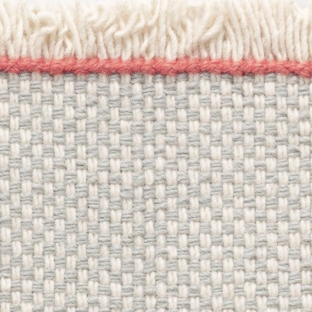 Kvadrat designvloerkleed Duotone in stock Wit Lichtblauw 0721