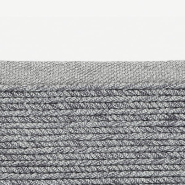 Kvadrat vlakke wollen vloerkleed Aram Grijs 0151