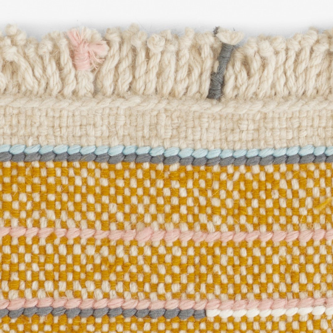 Kvadrat vloerkleed Argali Oker C0471 detail 