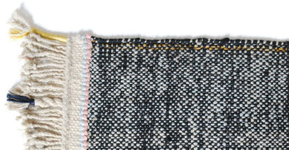 Kvadrat vloerkleed Argali Zwart C0181 detail