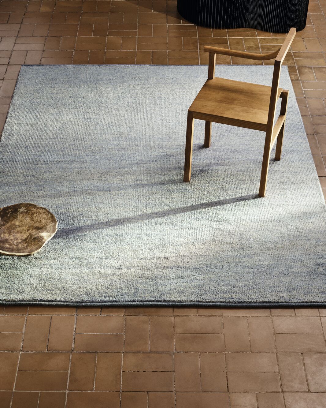 Kvadrat vloerkleed Lavo Blauw C0011 sfeer
