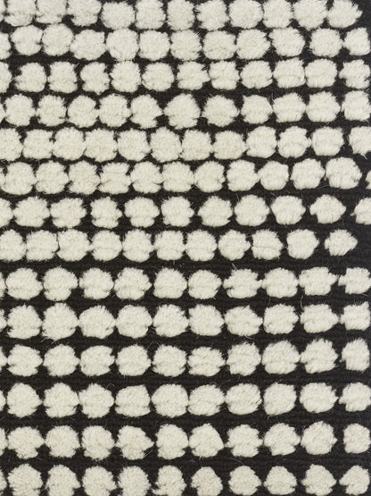 Kvadrat vloerkleed Semis Wit Zwart C0160 Detail