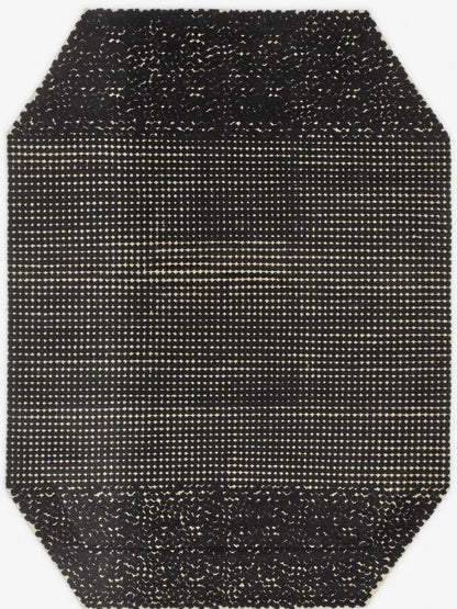 Kvadrat vloerkleed Semis Zwart Wit C0190