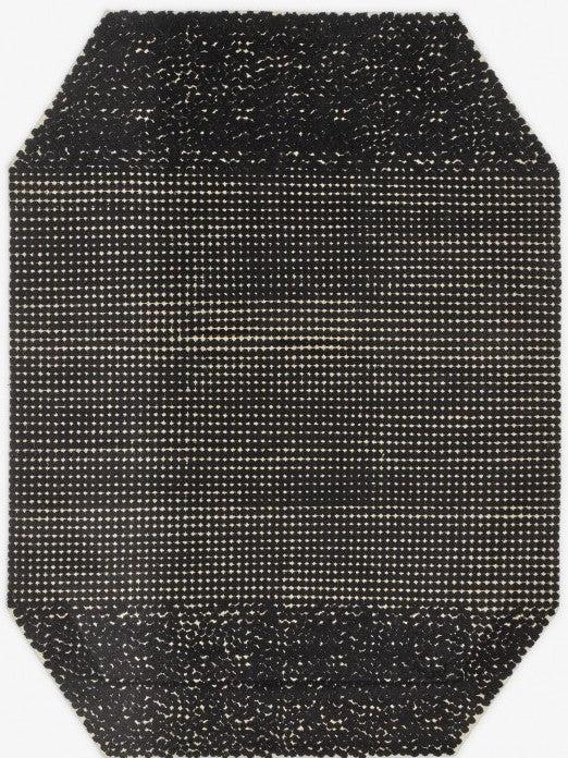 Kvadrat vloerkleed Semis Zwart Wit C0190