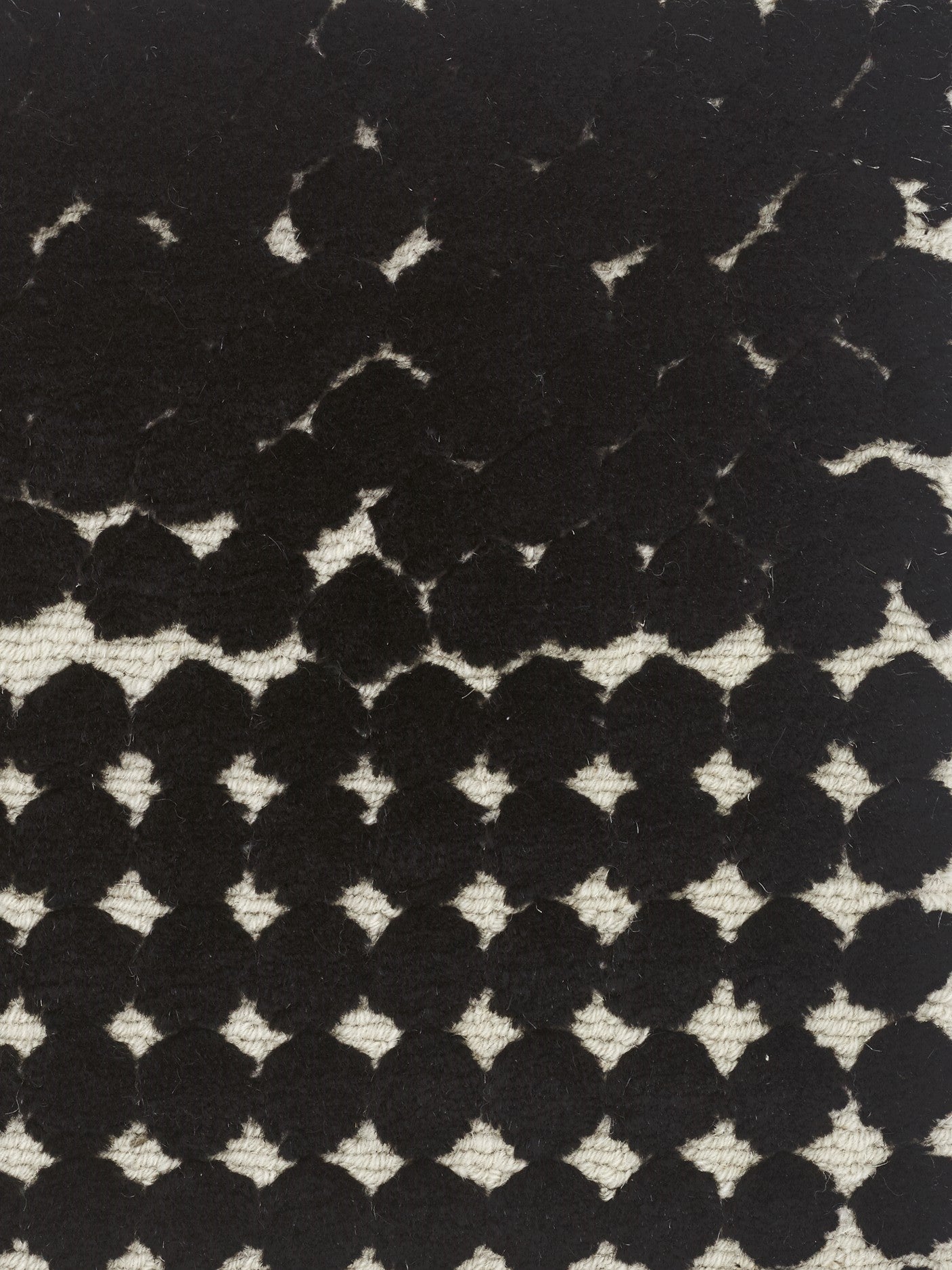 Kvadrat vloerkleed Semis Zwart Wit C0190 Detail