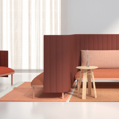 Design vloerkleed Kvadrat Merger Bruin Rood 591