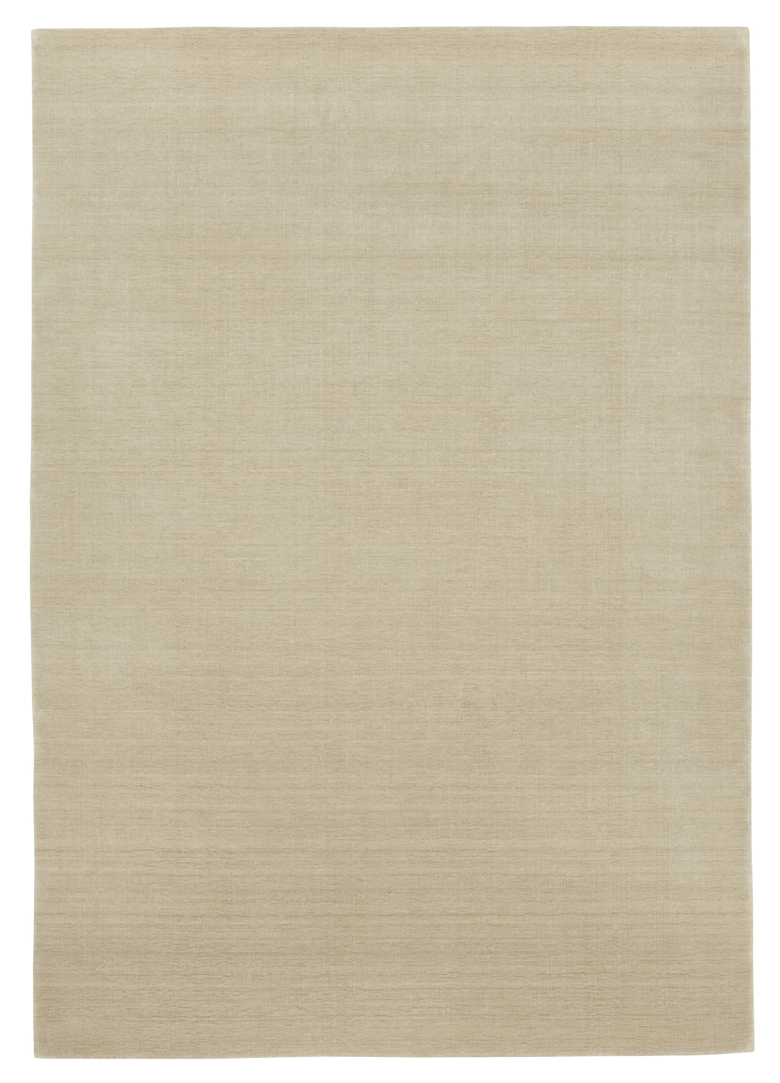 Laagpolig wollen vloerkleed Vivienne Sand Beige 