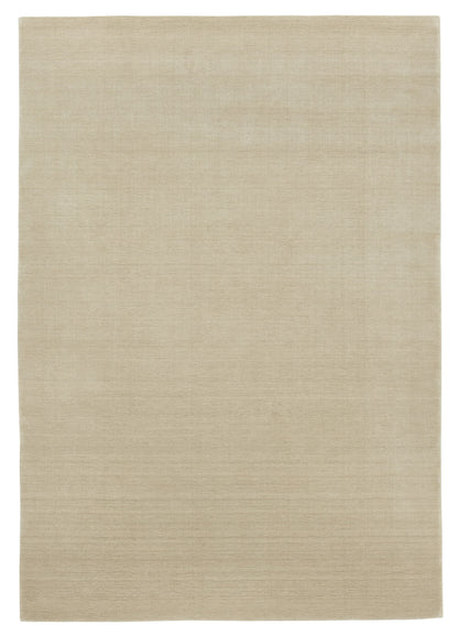 Laagpolig wollen vloerkleed Vivienne Sand Beige 