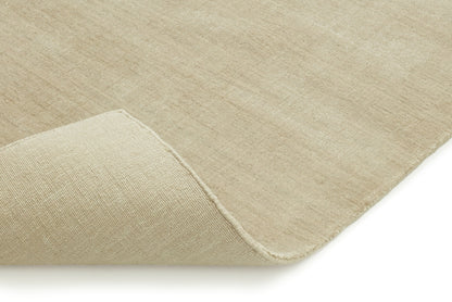 Laagpolig wollen vloerkleed Vivienne Sand Beige detail