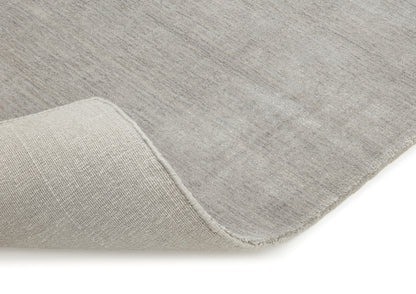 Laagpolig wollen vloerkleed Vivienne Silver detail