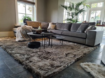 Luxe hoogpolig vloerkleed Doutzen Stone interieur