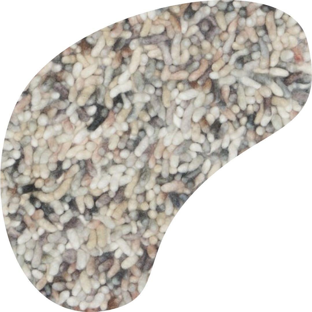 Organisch hoogpolig wollen vloerkleed Steffi Ocean 01