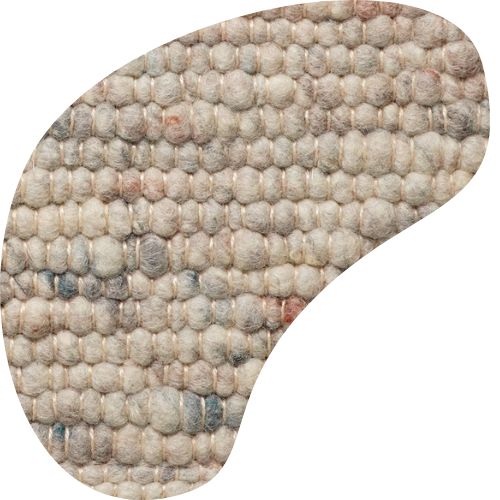 Organisch wollen vloerkleed Arna Dauwblauw 08