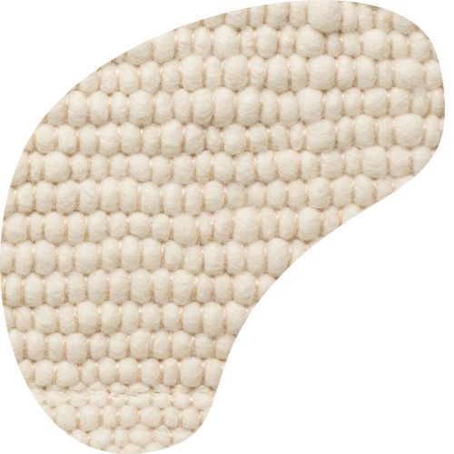 Organisch wollen vloerkleed Arna Wit 01